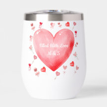 Romantische Waterverf Hart Valentijn