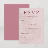 Romantische Waterverf Hortensia Elegant RSVP (Voorkant / Achterkant)