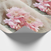 Romantische Waterverf Hydrangea Wrapppapier Cadeaupapier (Hoek)