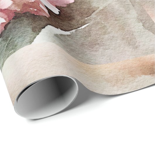 Romantische Waterverf Hydrangea Wrapppapier Cadeaupapier (Rol Hoek)