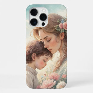 Romantische waterverf iPhone-achtergrond – Een cad iPhone 16 Pro Max Hoesje