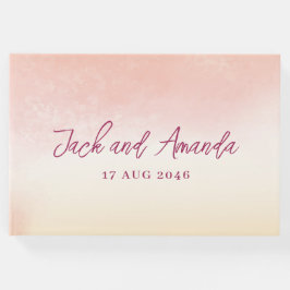 Romantische Waterverf Kleurrijke bruiloft gastenbo Gastenboek