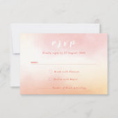 Romantische Waterverf Kleurrijke Wedding Response  RSVP Kaartje (Voorkant)