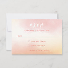 Romantische Waterverf Kleurrijke Wedding Response  RSVP Kaartje