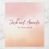 Romantische Waterverf Kleurrijke Wijnfleslabels Wijn Etiket (Enkel label)