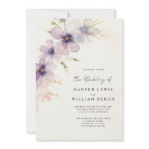 Romantische waterverf kosmos bloemen qr code bruil