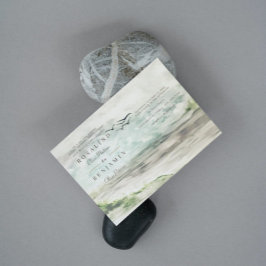 Romantische Waterverf Landschap 3 Foto's Weddensch Kaart