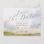 Romantische waterverf landschap opslaan van de dat briefkaart (Voorkant)