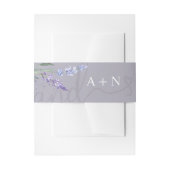 Romantische Waterverf Lavender Floral Monogram Uitnodigingen Wikkel (Voorkant Voorbeeld)