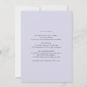 Romantische Waterverf Lavender met details bruilof Kaart (Achterkant)