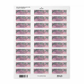 Romantische Waterverf Leafy Green Branches op roze Etiket (Full Sheet)