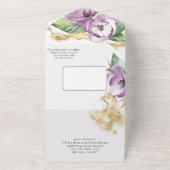 Romantische Waterverf Magnolia All In One Uitnodiging (Buitenkant)