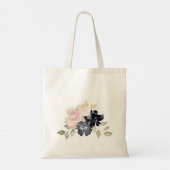 Romantische Waterverf marine Florals Wedding Bride Tote Bag (Achterkant)