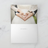 Romantische Waterverf marine Florals Wedding Folde Bedankkaart (Binnen)