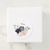 Romantische Waterverf marine Florals Wedding Gift Bedankjes Labels (In situ)