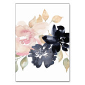 Romantische Waterverf marine Florals Wedding Kaart (Achterkant)