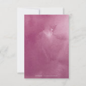 Romantische waterverf met bloemen RSVP (Achterkant)