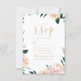 Romantische waterverf met bloemen RSVP