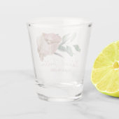 Romantische Waterverf Orchideeën Shot Glas (Achterkant)