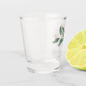 Romantische Waterverf Orchideeën Shot Glas (Links)