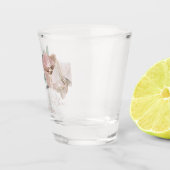 Romantische Waterverf Orchideeën Shot Glas (Rechts)