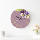 Romantische Waterverf Overtredingen op Paars Grote Klok (Huis)