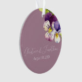 Romantische Waterverf Overtredingen op Paars Ornament (voorkant)