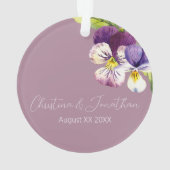 Romantische Waterverf Overtredingen op Paars Ornament (achterkant)