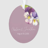 Romantische Waterverf Overtredingen op Paars Ornament (voorkant)