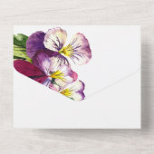 Romantische Waterverf overtreedt All In One Uitnodiging (Achterkant)