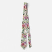 Romantische waterverf pastel roze bloem stropdas (Voorkant)