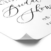 Romantische Waterverf Peach Florals Vrijgezellenfe Poster (Hoek)