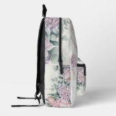 Romantische Waterverf Peony & Hydrangea Floral bag Bedrukte Rugzak (Links)