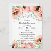 Romantische Waterverf Poppy Flowers Vrijgezellenfe Kaart (Voorkant)