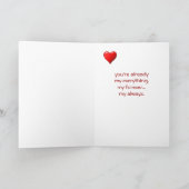 Romantische Waterverf Puffin Bird Valentijn Feestdagen Kaart (Binnen)