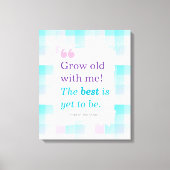 Romantische Waterverf Quote Canvas Afdruk (Voorkant)