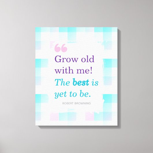 Romantische Waterverf Quote Canvas Afdruk (Voorkant)