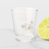 Romantische Waterverf Ranunculus Shot Glas (Achterkant)