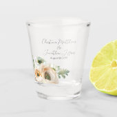 Romantische Waterverf Ranunculus Shot Glas (Voorkant)