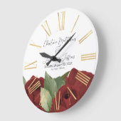 Romantische Waterverf rode rozen op wit Grote Klok (Hoek)