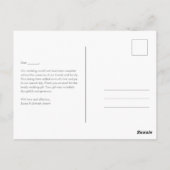 Romantische Waterverf Rood huwelijk Hartelijk dank Briefkaart (Achterkant)