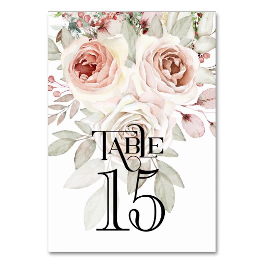 Romantische Waterverf Roos Weddenschappen Kaart (Achterkant)