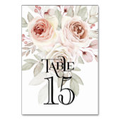 Romantische Waterverf Roos Weddenschappen Kaart (Voorkant)