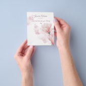 Romantische waterverf Roze bloemen Flyer (Hand)