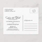 Romantische Waterverf roze bloemen sparen de Datum Aankondigingskaart (Achterkant)