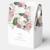 Romantische Waterverf Roze Bloemen Tuin Bruiloft Bedankdoosjes (Geopend)