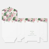 Romantische Waterverf Roze Bloemen Tuin Bruiloft Bedankdoosjes (Ongevouwen)