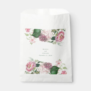 Romantische Waterverf Roze Bloemen Tuin Bruiloft Bedankzakje