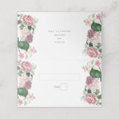 Romantische Waterverf Roze Bloemen Tuin Bruiloft Plaatskaartje (Buitenkant ongevouwen)