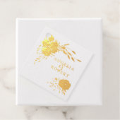 Romantische Waterverf Roze Blush Gold Rozen Bedankjes Labels (Met doos)
